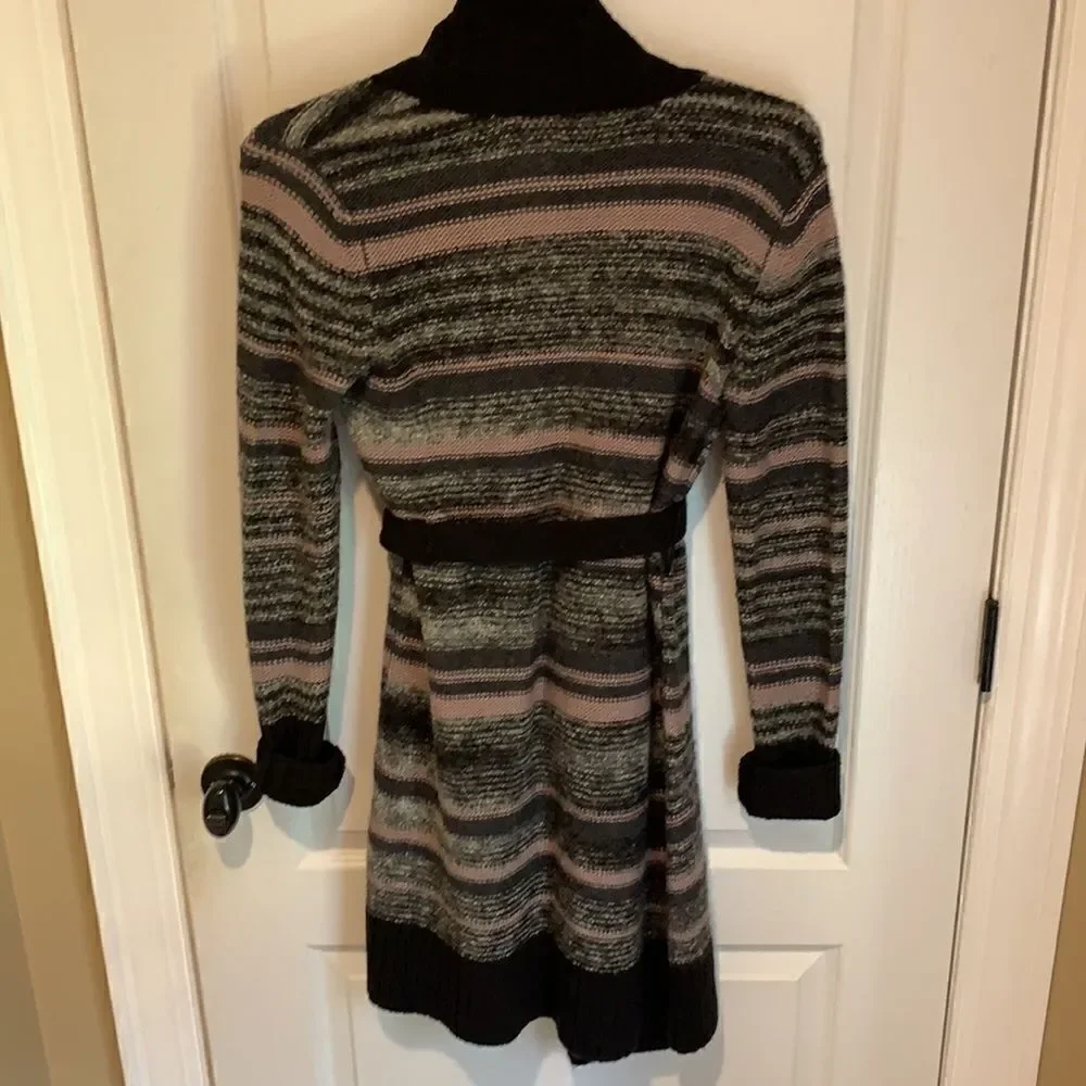 Caslon black and pink sweater coat